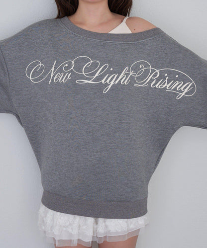 【RAY CASSIN】層疊字母單肩衛衣