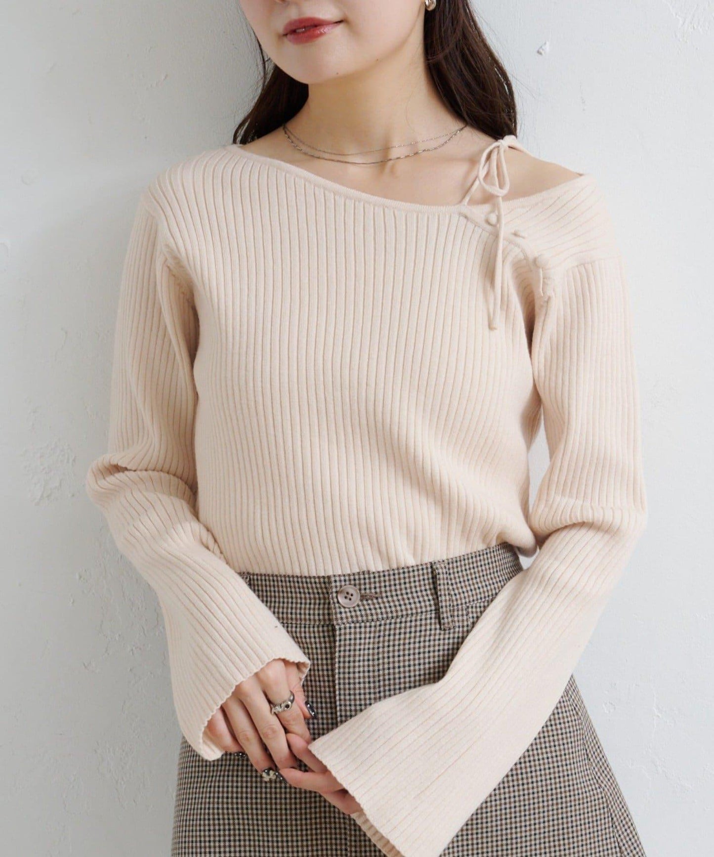 【/4色可選】設計感羅紋針織衫