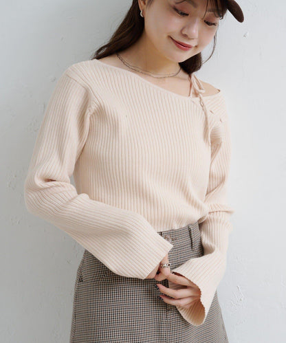 【/4色可選】設計感羅紋針織衫