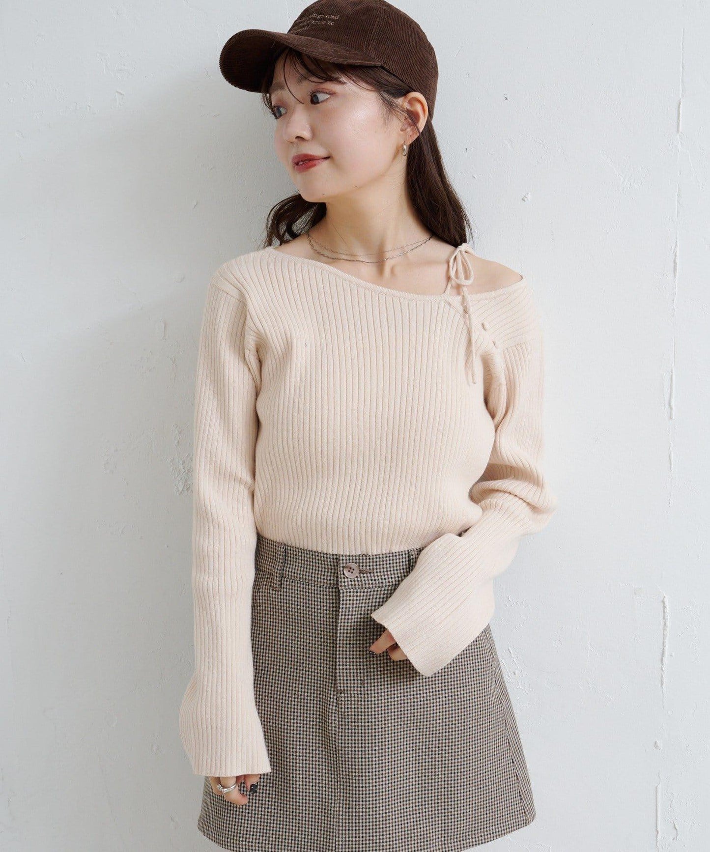 【/4色可選】設計感羅紋針織衫