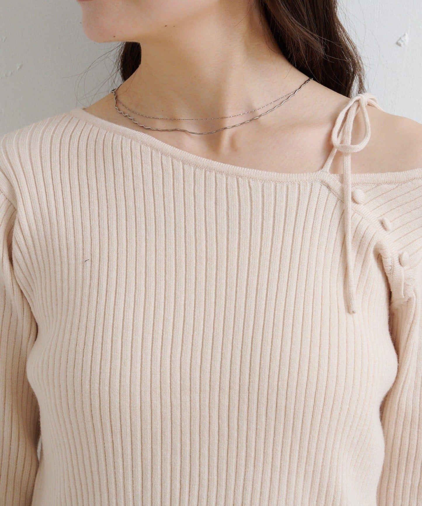 【/4色可選】設計感羅紋針織衫