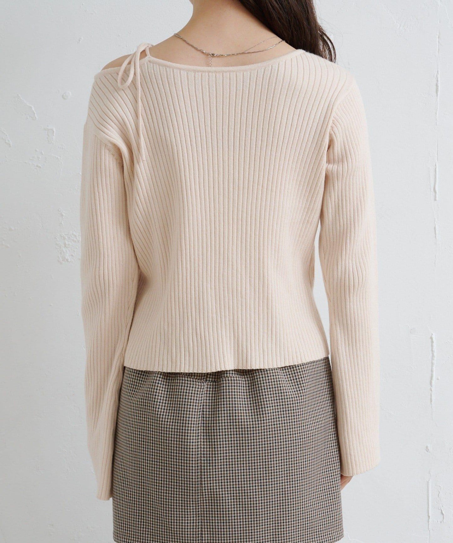 【/4色可選】設計感羅紋針織衫