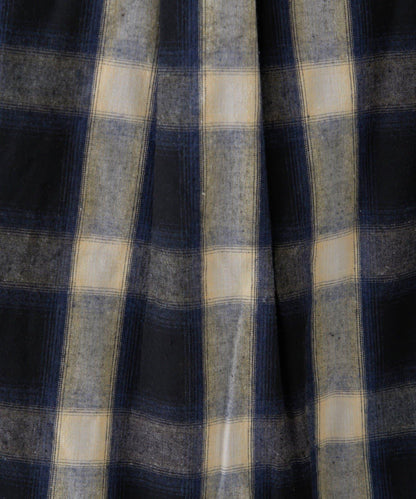 收腰格紋寬鬆襯衫