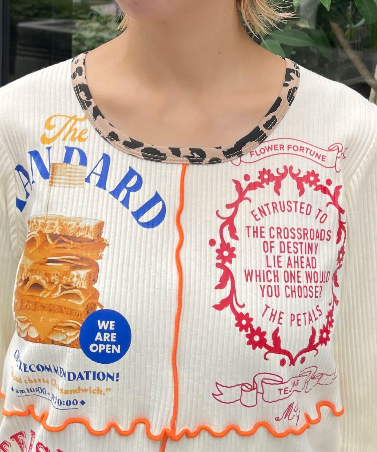 【HELLO.SANFRANCISCO/ハローサンフランシスコ】拼接印花上衣