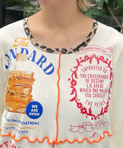 【HELLO.SANFRANCISCO/ハローサンフランシスコ】拼接印花上衣