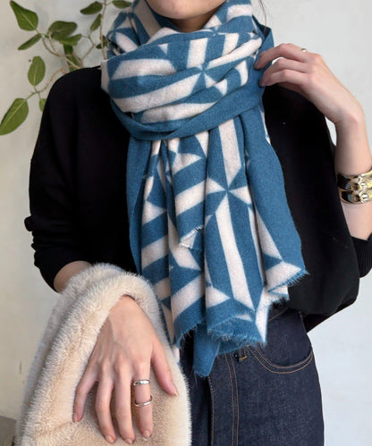 幾何圖案印花圍巾