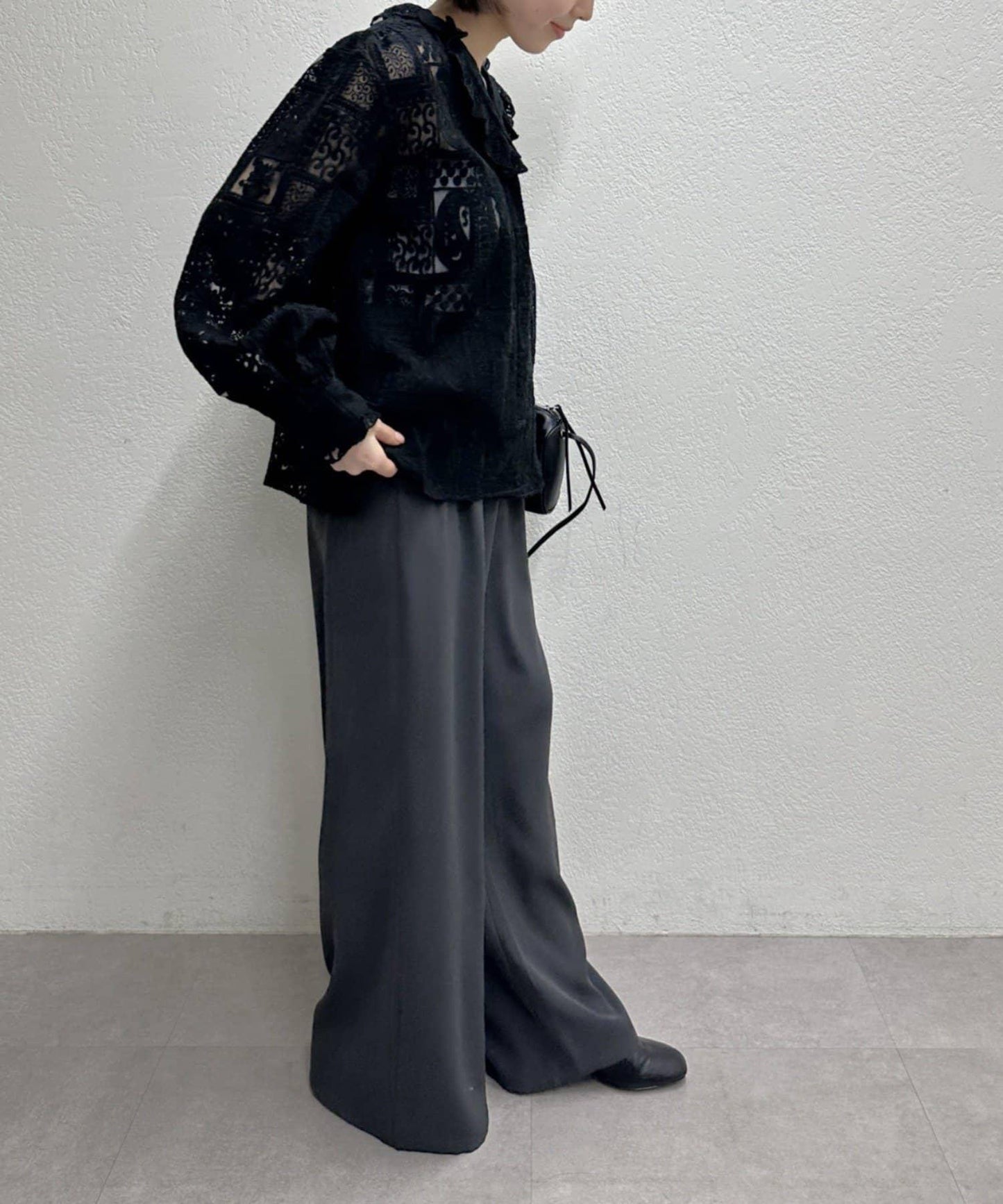 蕾絲荷葉邊襯衫