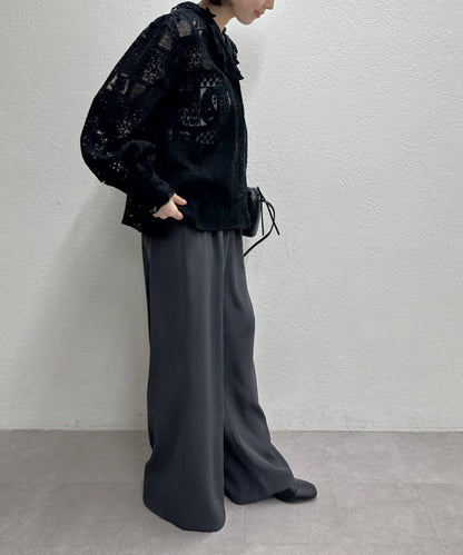 蕾絲荷葉邊襯衫