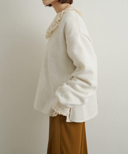 蕾絲荷葉邊襯衫