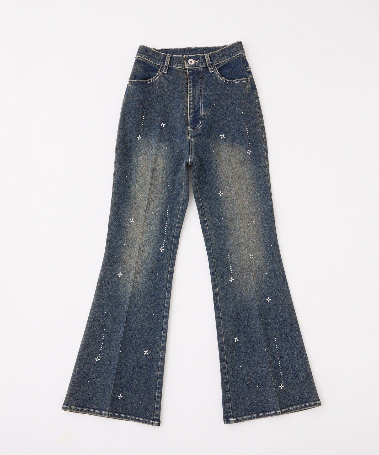 美腿水鑽牛仔褲