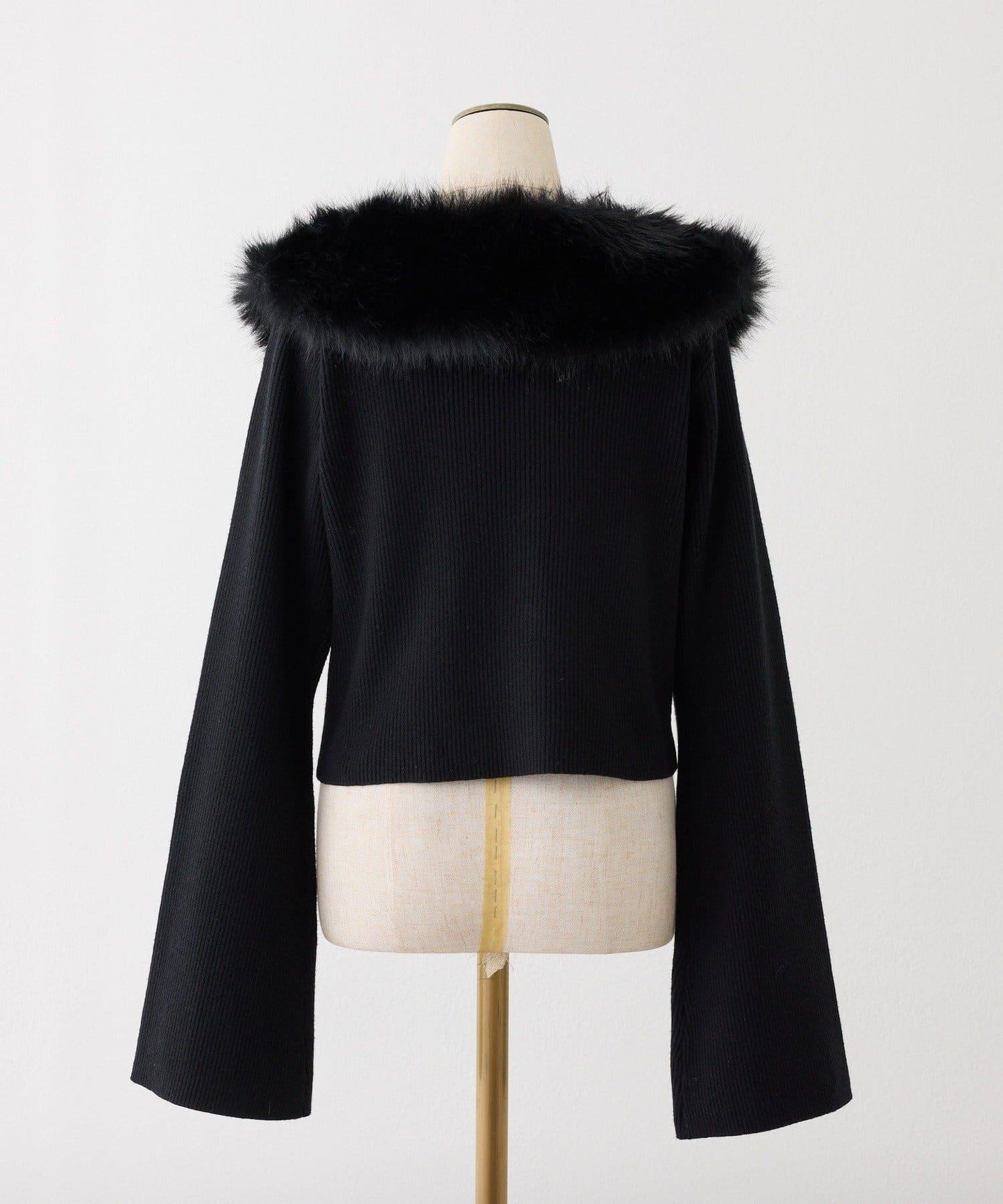 【HolidayCollection】毛領亮片紐釦針織衫