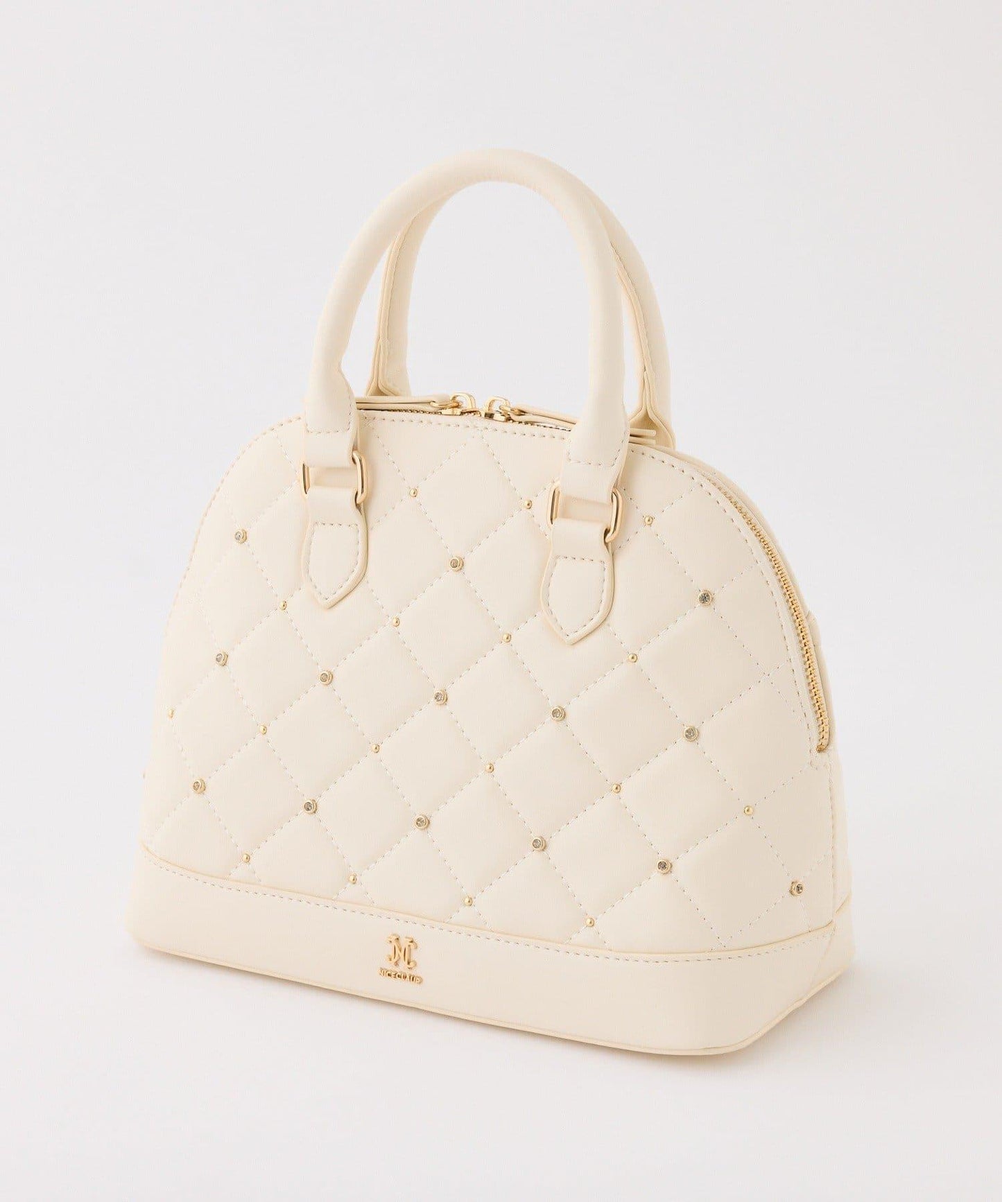 【HolidayCollection】寶石裝飾鉚釘手提包