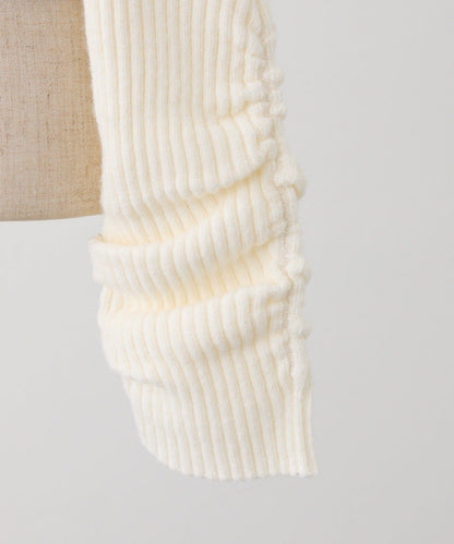 【HolidayCollection】珍珠裝飾露肩針織衫