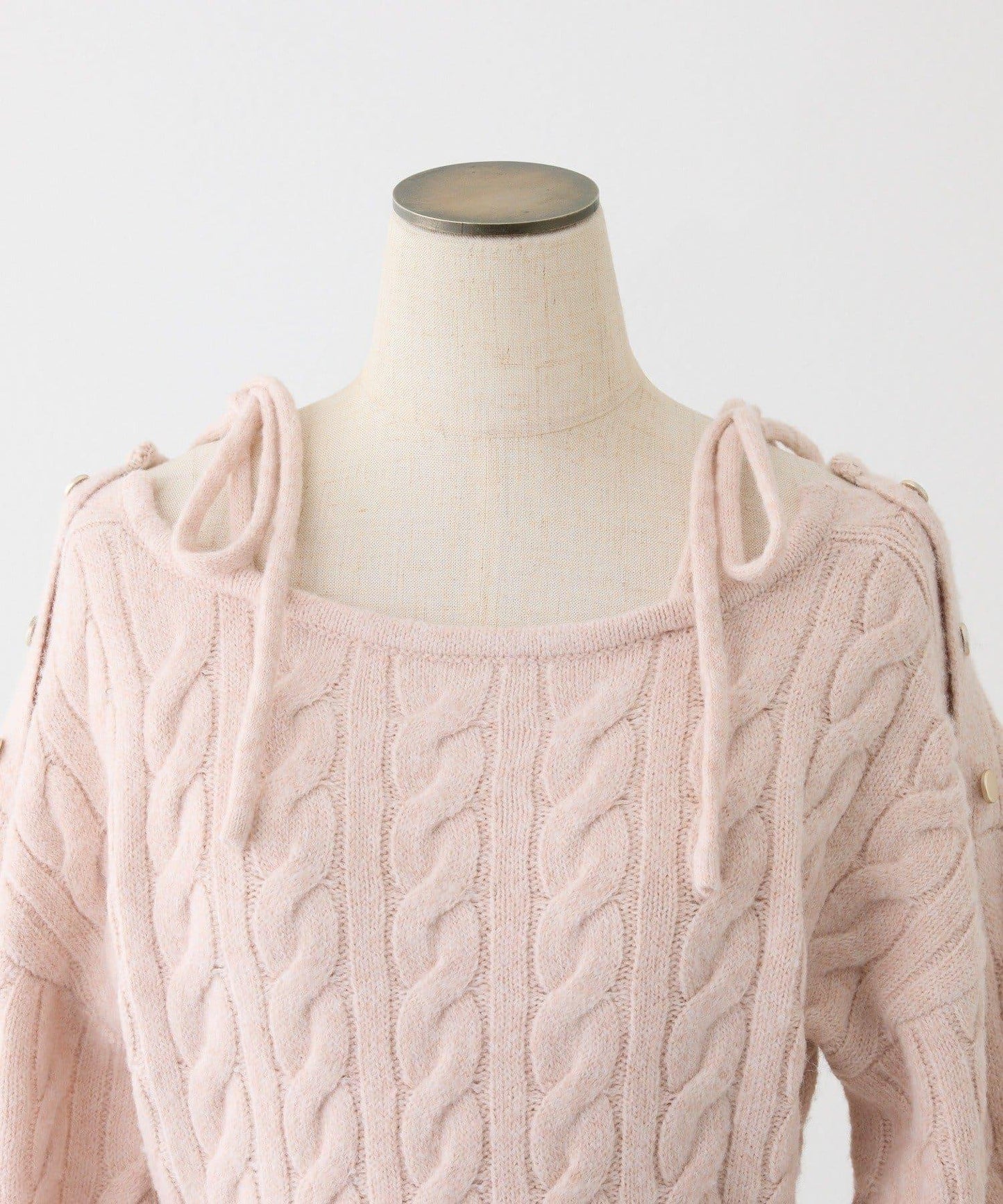 【HolidayCollection】麻花針織迷你連衣裙