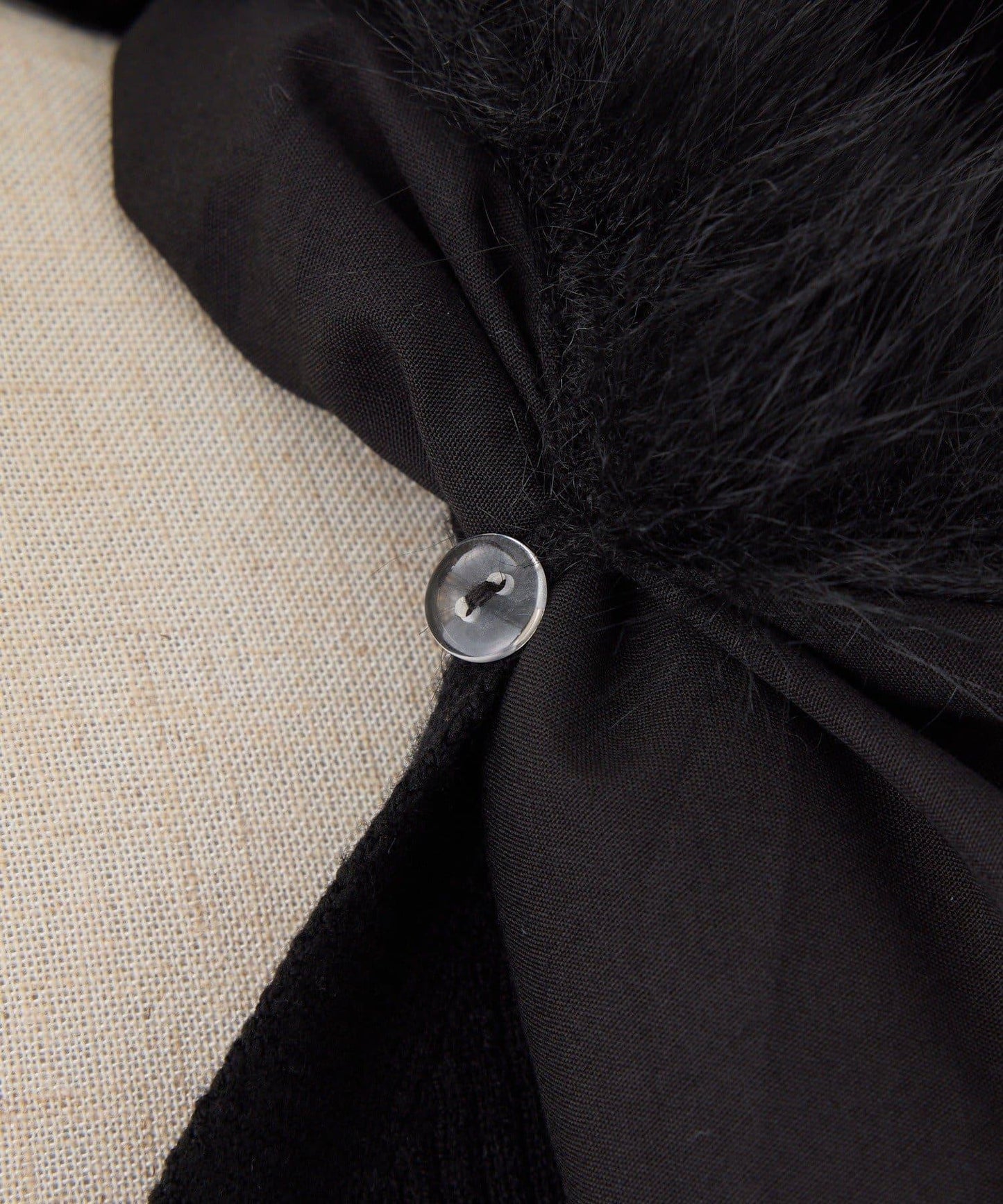 【HolidayCollection】毛領亮片紐釦針織衫