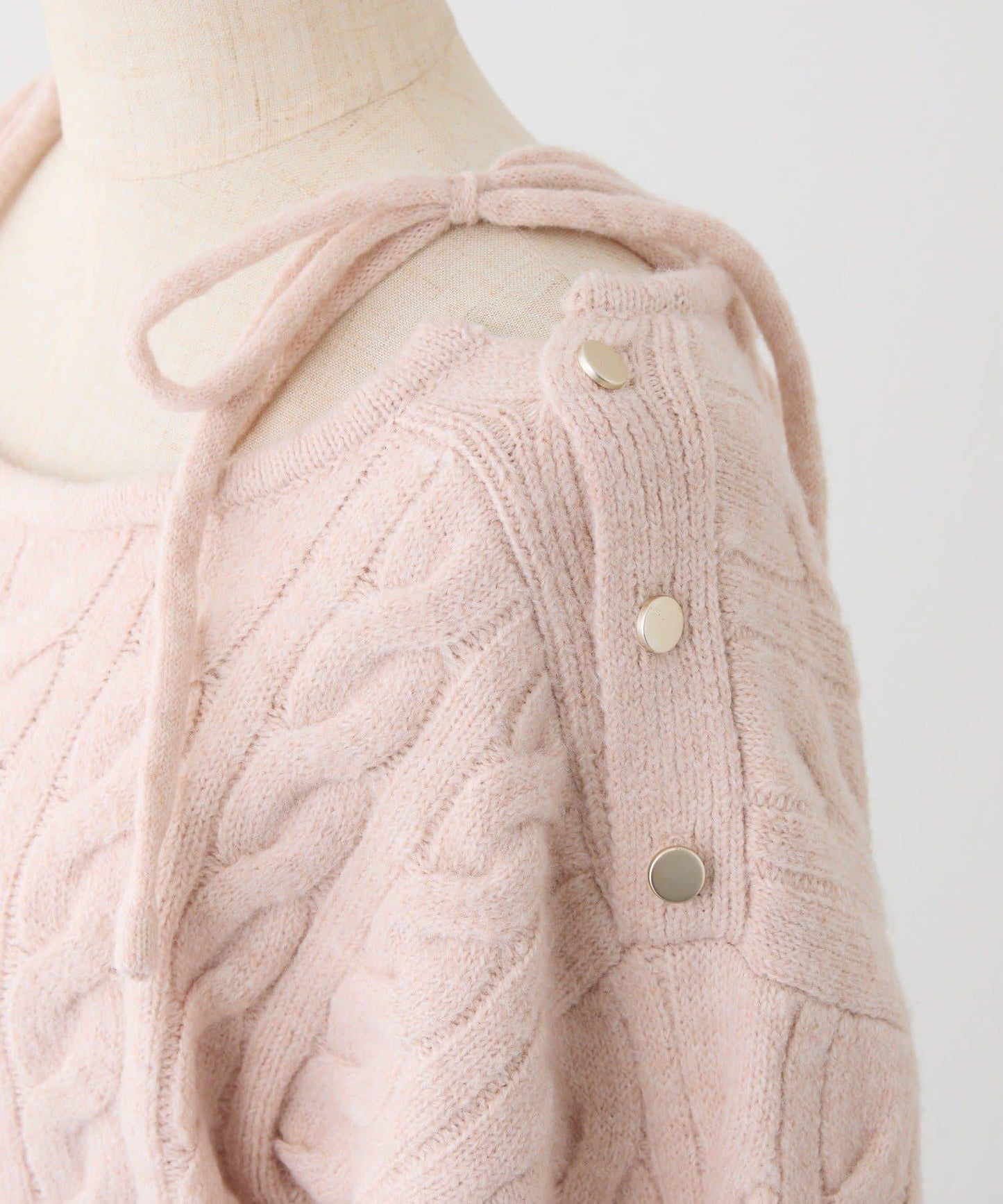 【HolidayCollection】麻花針織迷你連衣裙