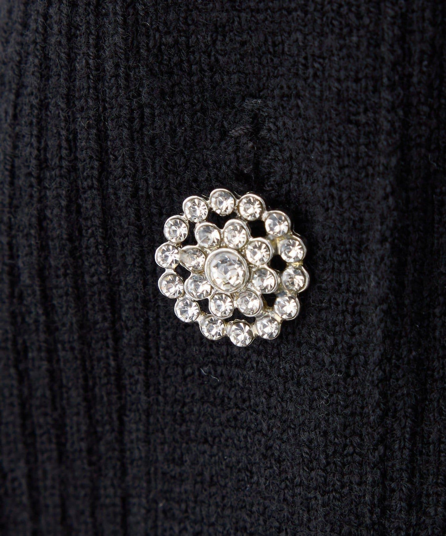 【HolidayCollection】毛領亮片紐釦針織衫