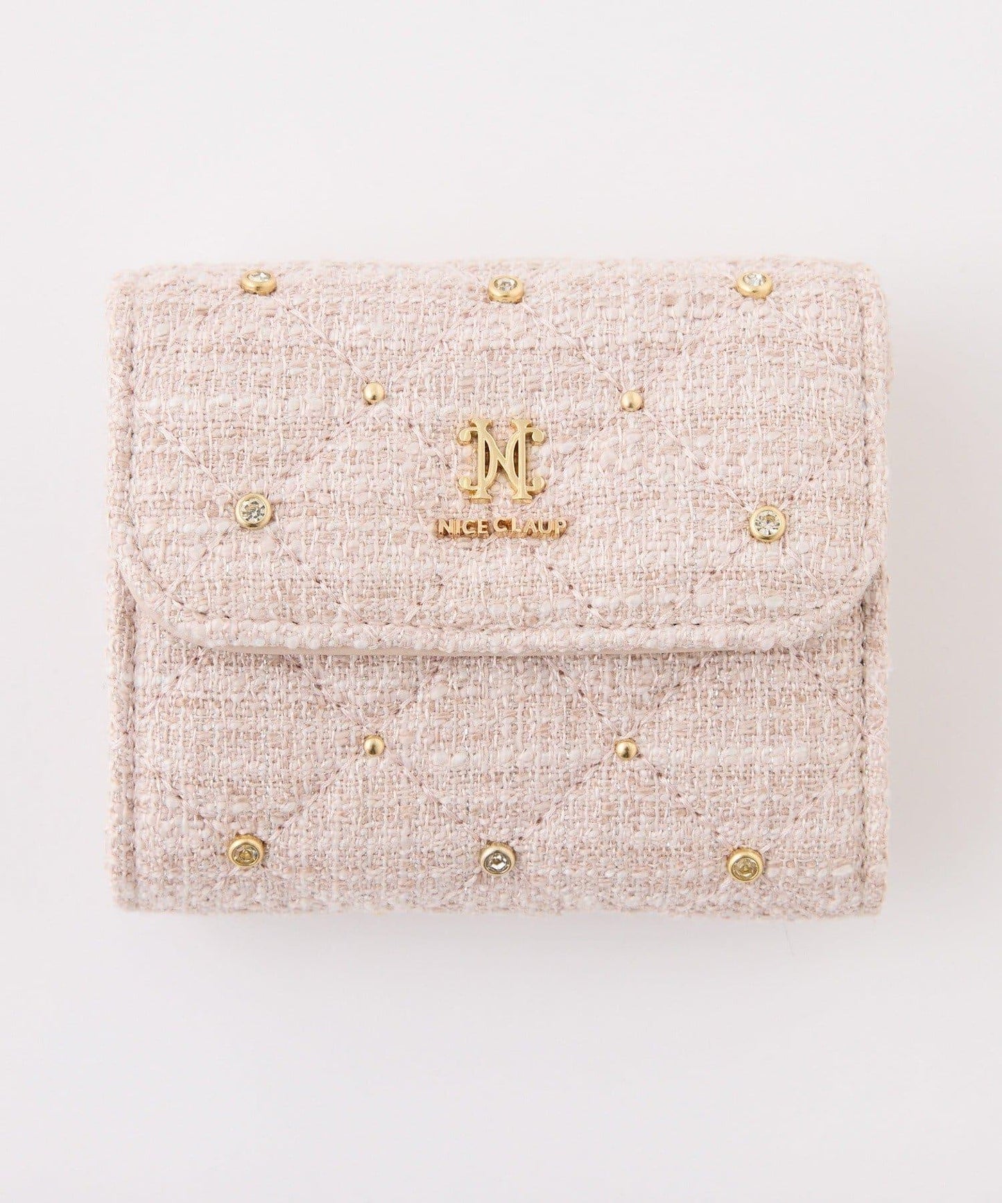 【HolidayCollection】寶石裝飾鉚釘錢包