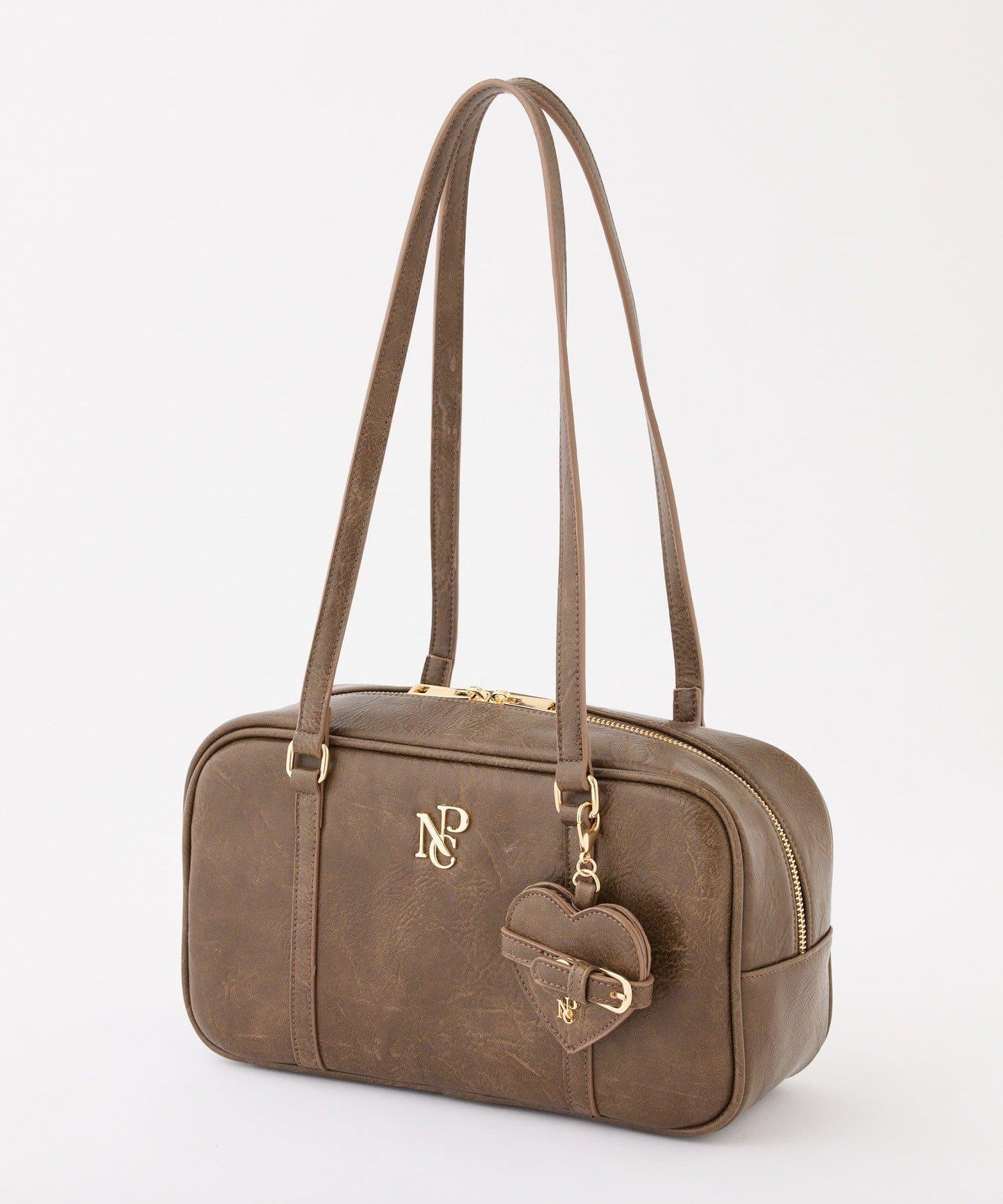 帶心形鏡子的方形單肩包