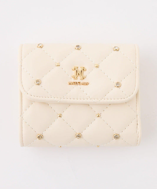 【HolidayCollection】寶石裝飾鉚釘錢包