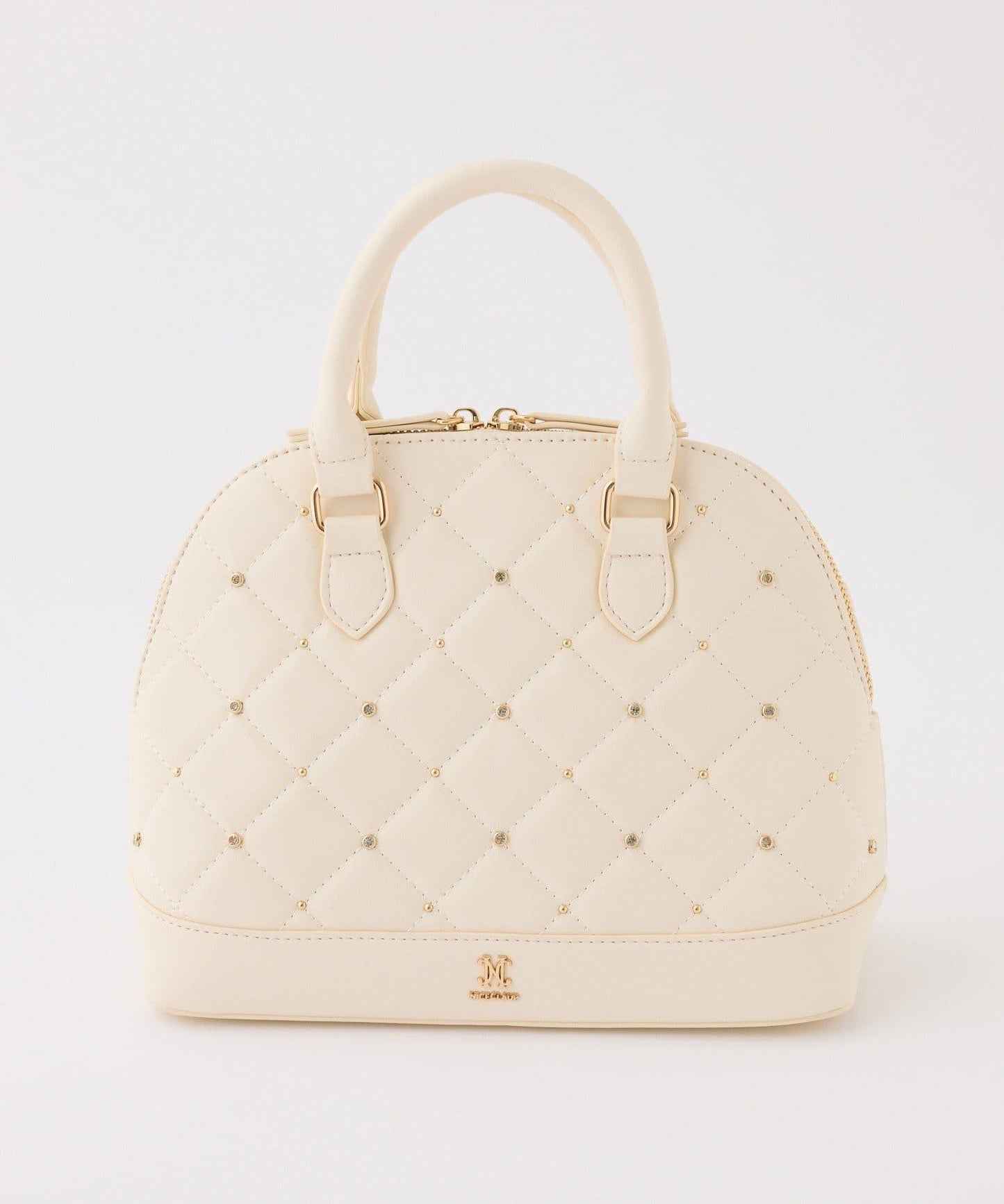 【HolidayCollection】寶石裝飾鉚釘手提包