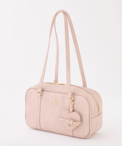 帶心形鏡子的方形單肩包