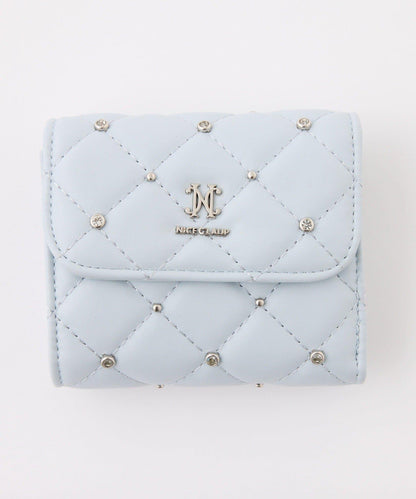 【HolidayCollection】寶石裝飾鉚釘錢包