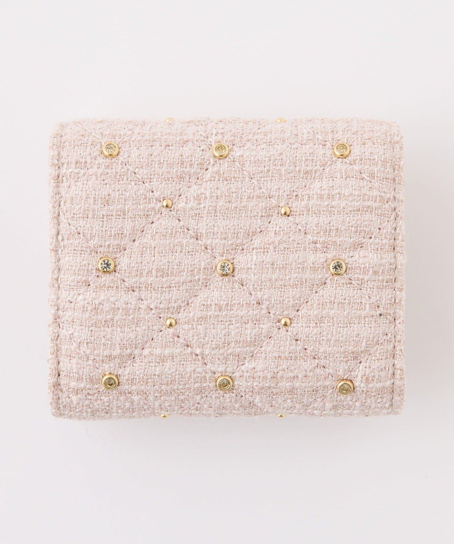 【HolidayCollection】寶石裝飾鉚釘錢包