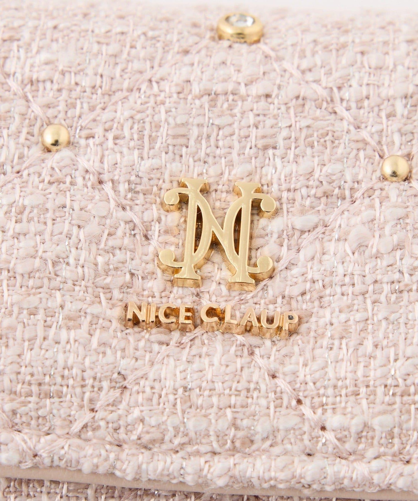 【HolidayCollection】寶石裝飾鉚釘錢包