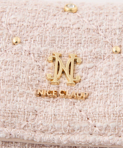 【HolidayCollection】寶石裝飾鉚釘錢包