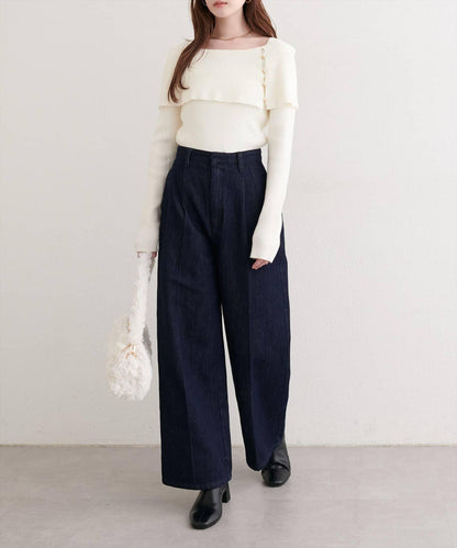 中縫壓線牛仔褲