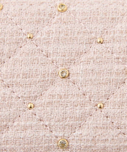 【HolidayCollection】寶石裝飾鉚釘錢包