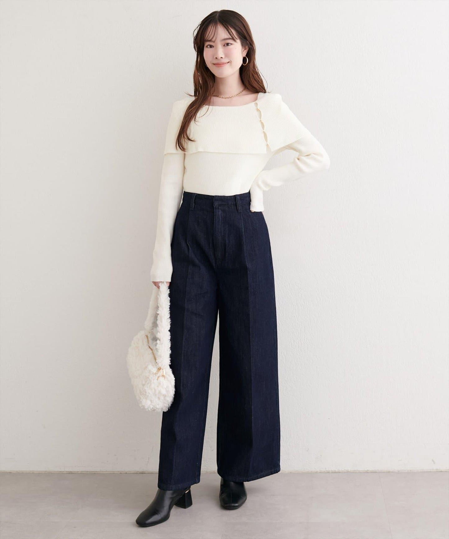 中縫壓線牛仔褲