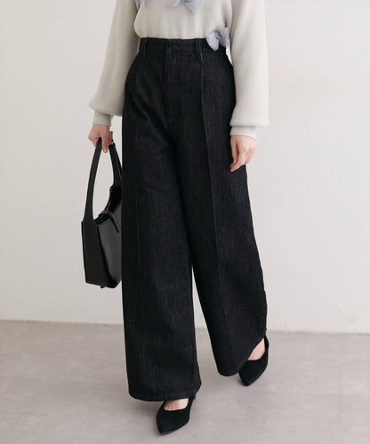 中縫壓線牛仔褲