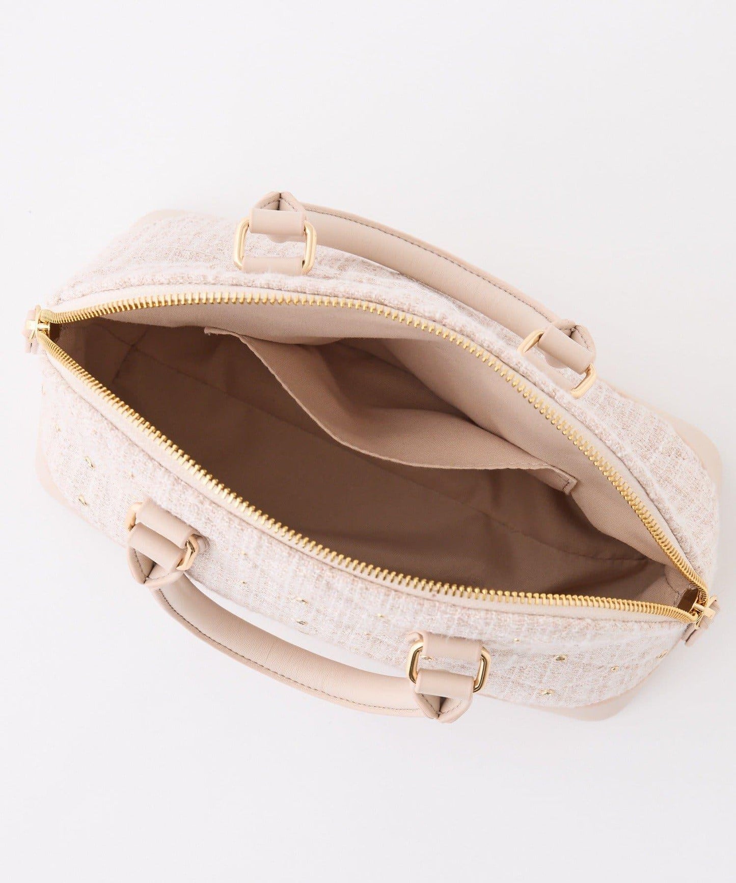 【HolidayCollection】寶石裝飾鉚釘手提包