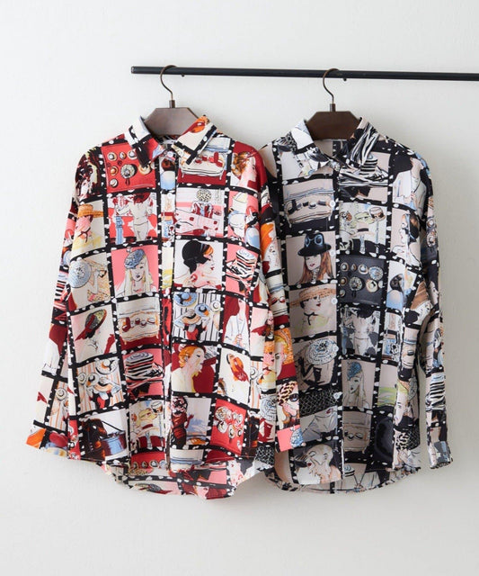 【NAO】藝術圖案襯衫