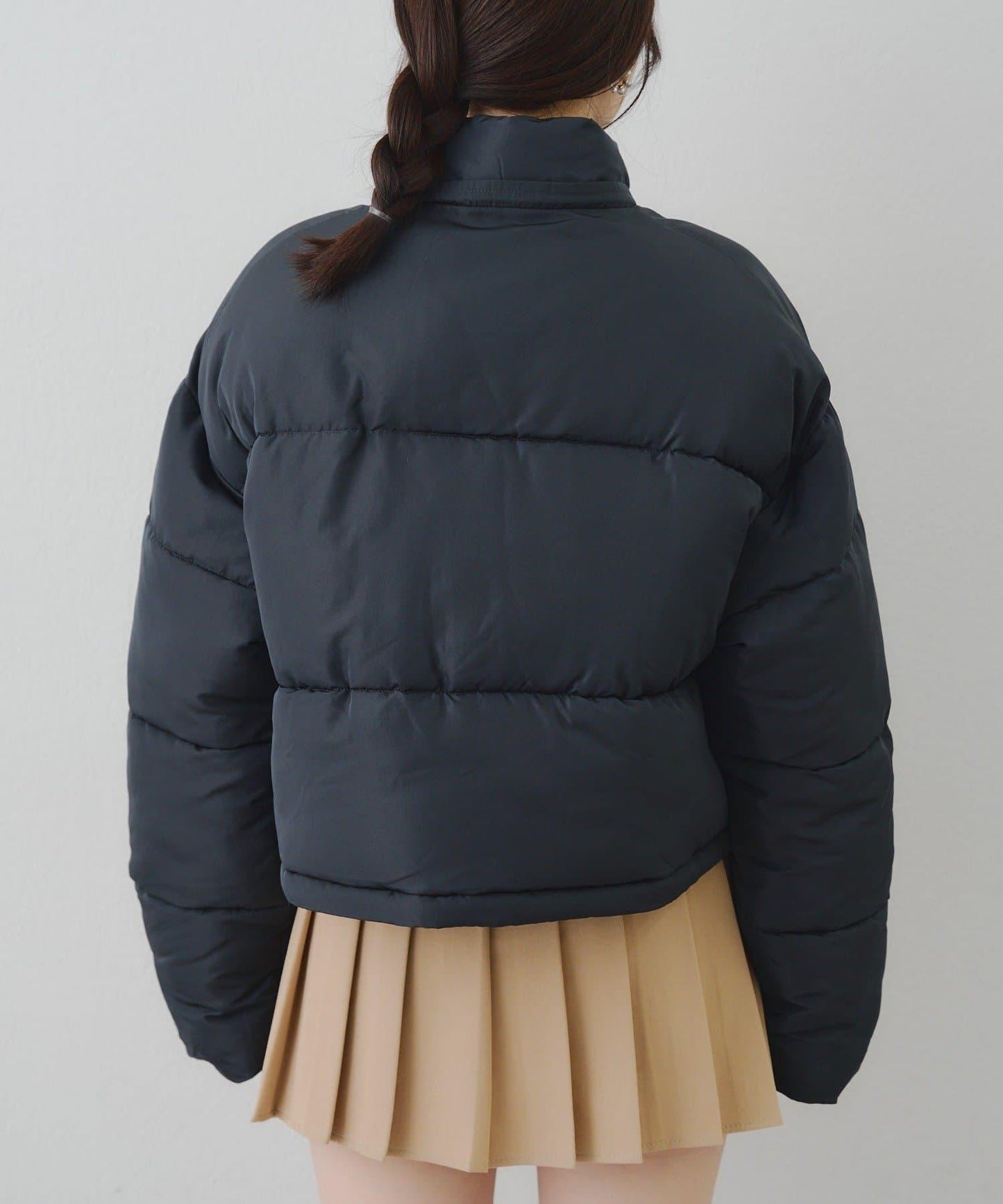 帶仿皮草拉鍊環保羽絨服