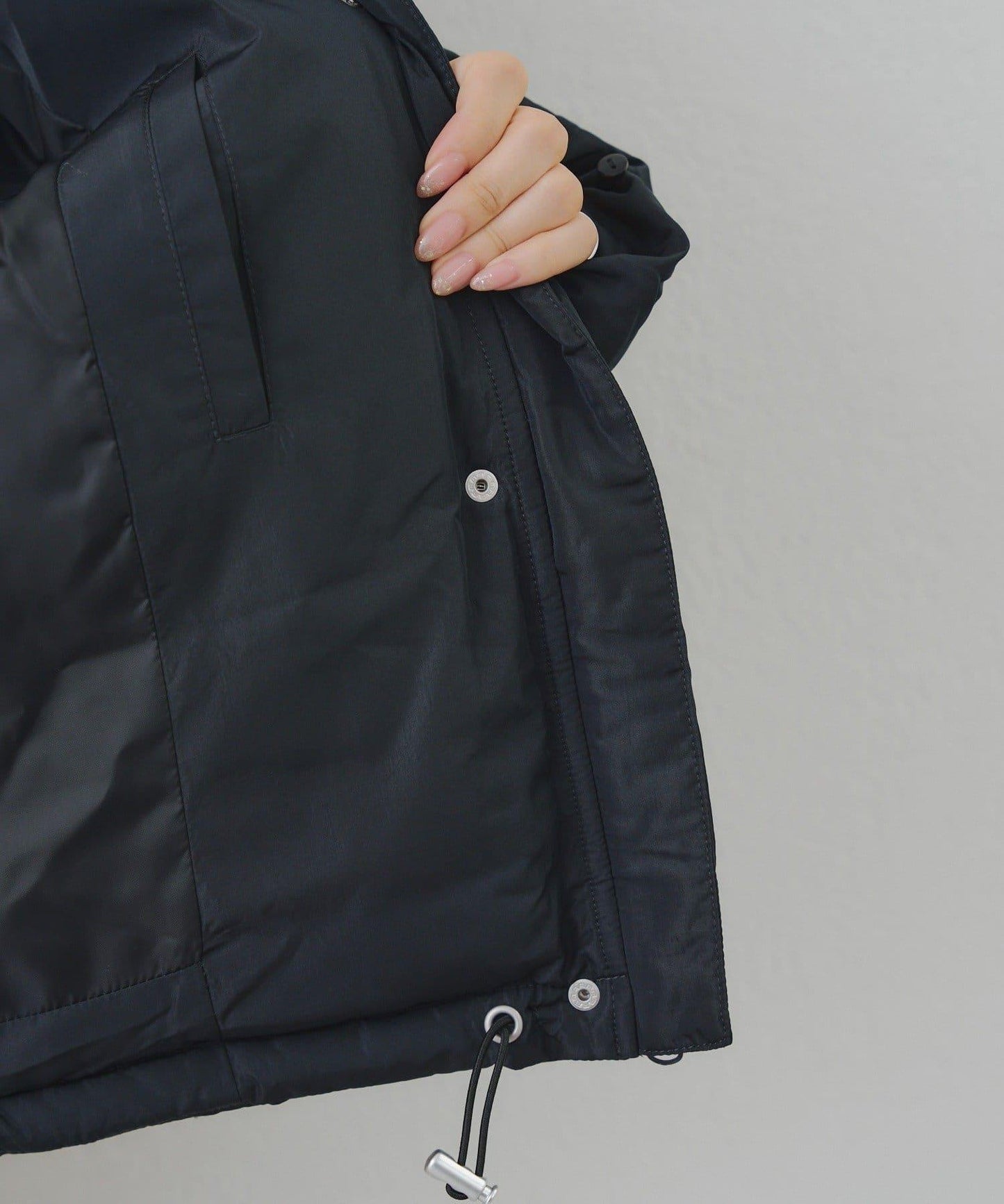 帶仿皮草拉鍊環保羽絨服