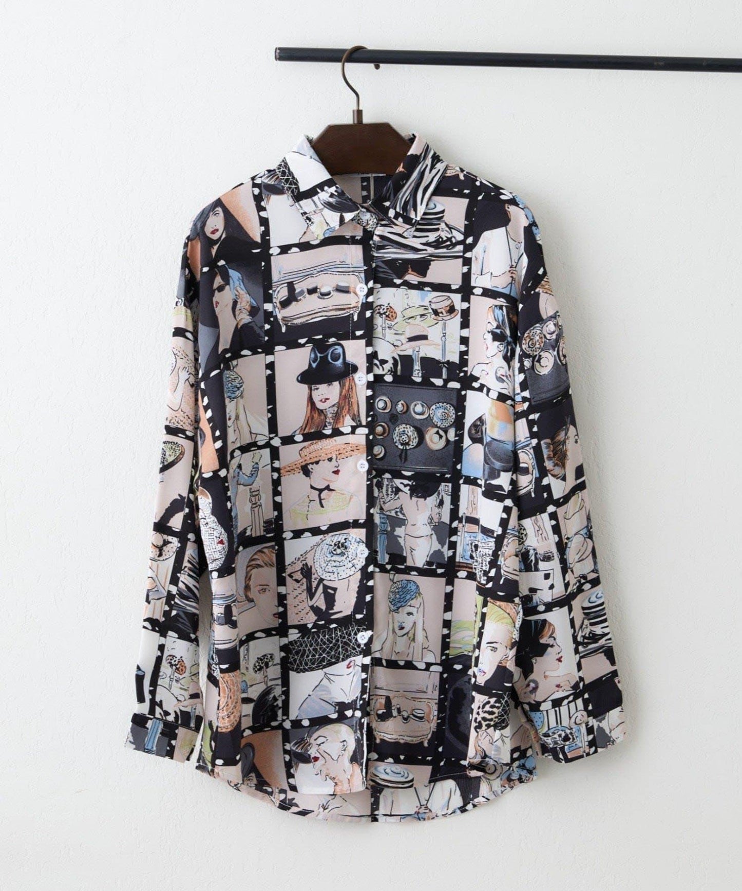【NAO】藝術圖案襯衫