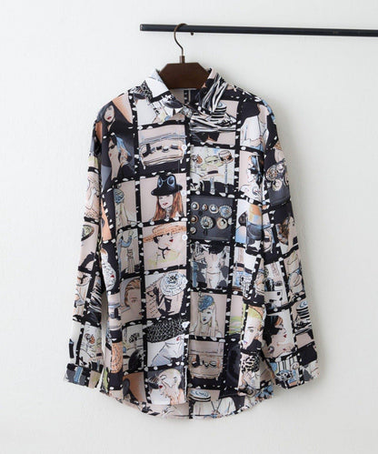【NAO】藝術圖案襯衫