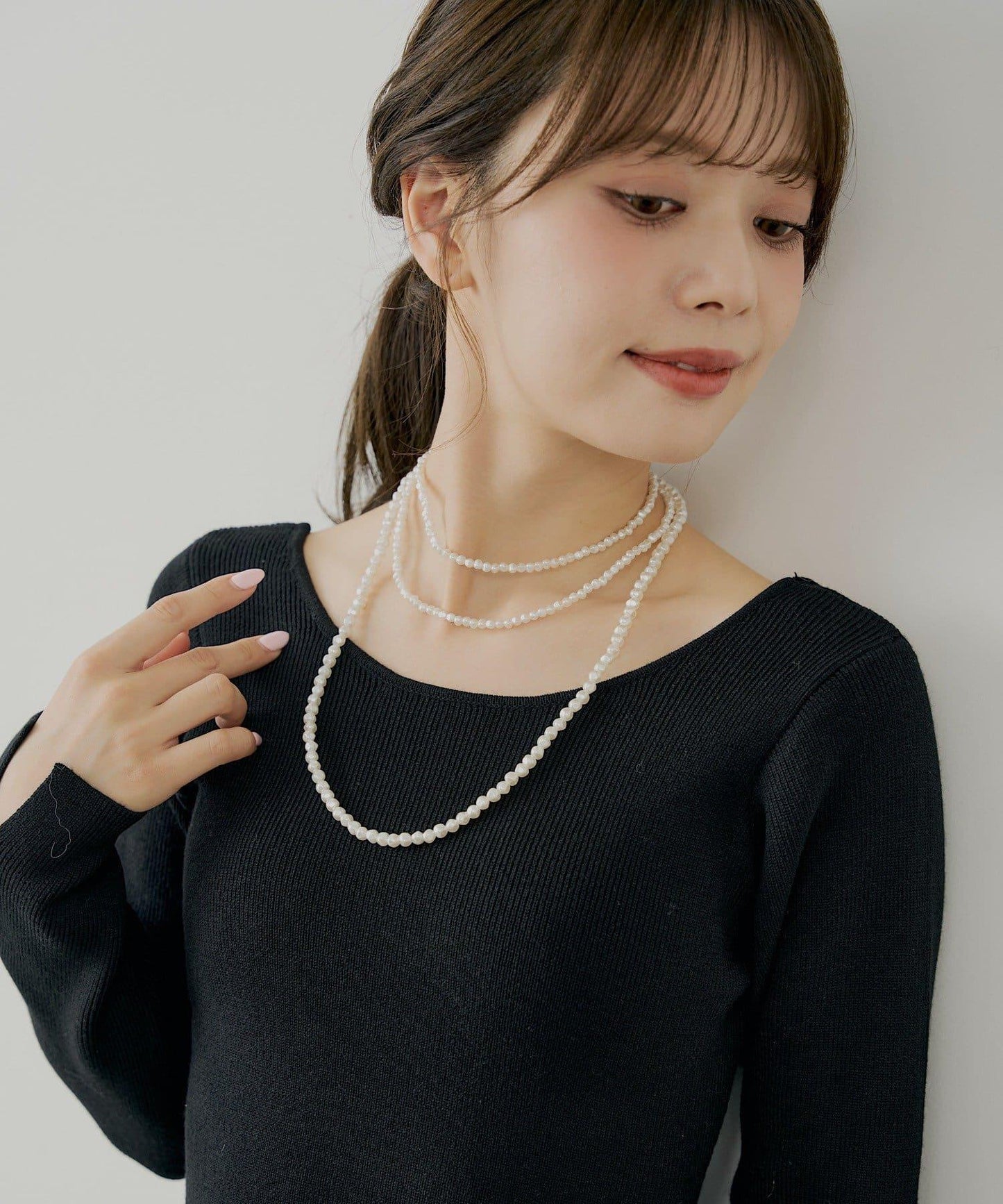 Chico 三連珍珠項鍊