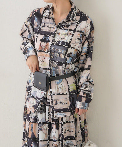 【NAO】藝術圖案襯衫