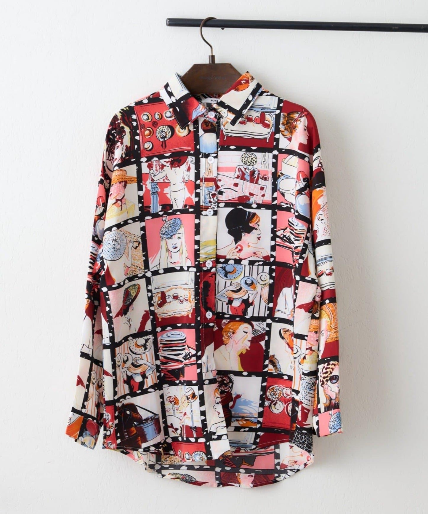 【NAO】藝術圖案襯衫