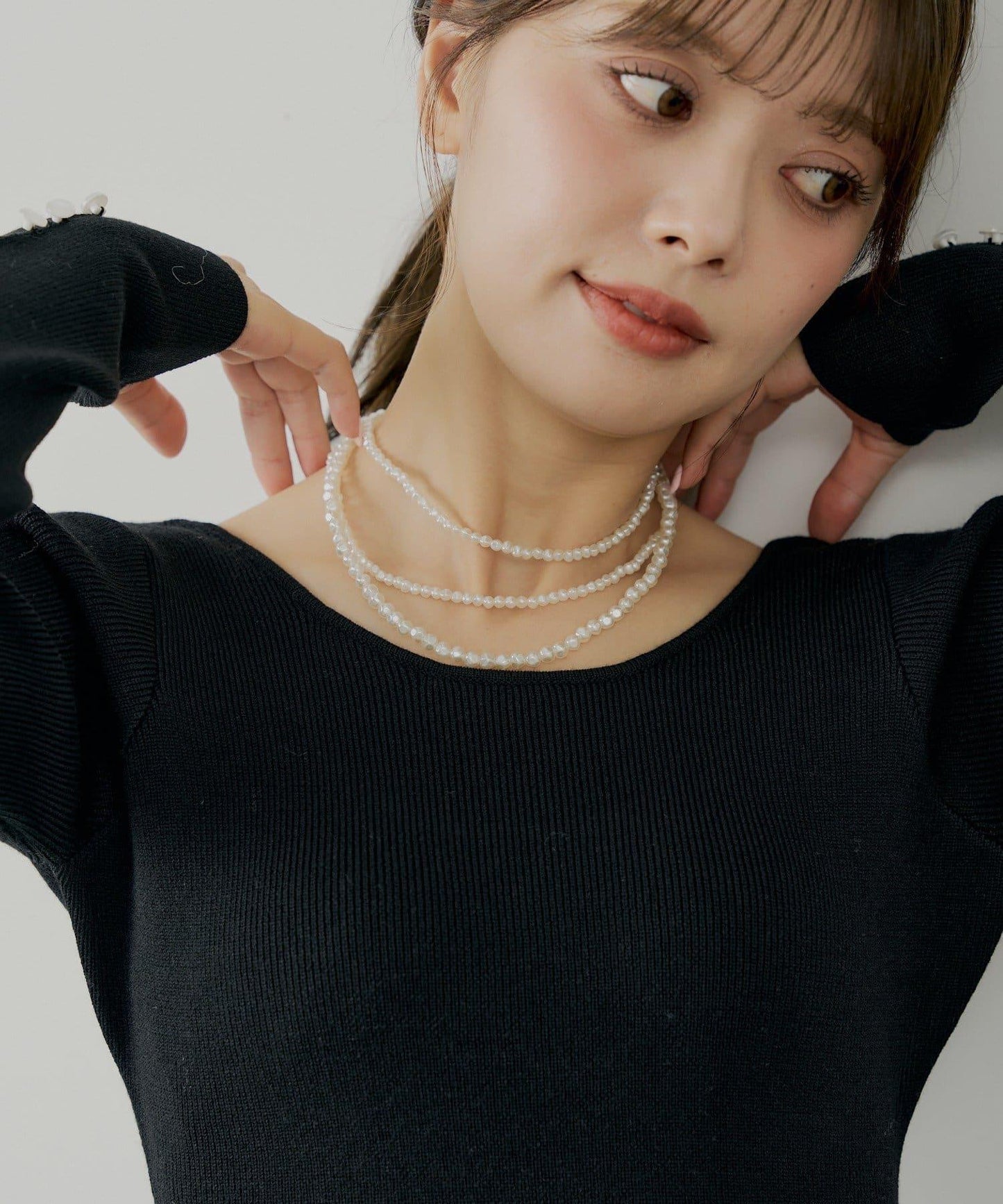 Chico 三連珍珠項鍊