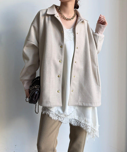 輕質羊毛呢襯衫夾克