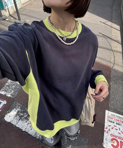 【RePRODUCTION LABEL / リプロダクションレーベル】拼接羅紋套頭衫