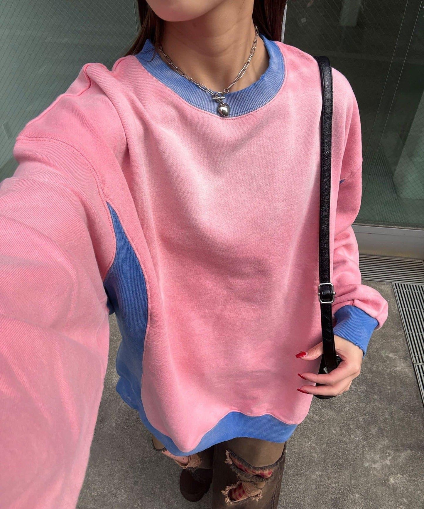 【RePRODUCTION LABEL / リプロダクションレーベル】拼接羅紋套頭衫