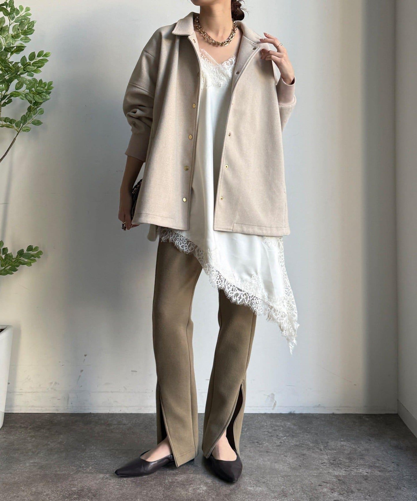 輕質羊毛呢襯衫夾克