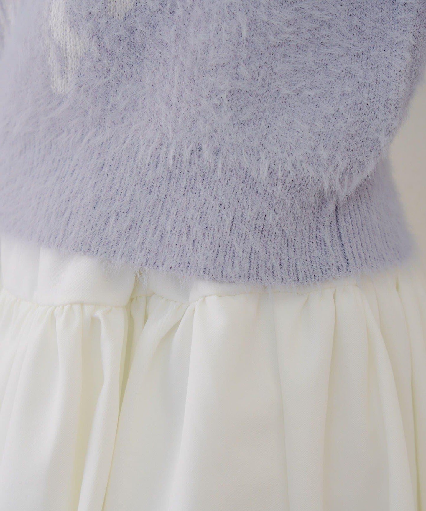 蝴蝶結圖案毛絨針織衫