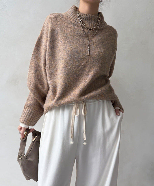 MIX長絨高領套頭衫